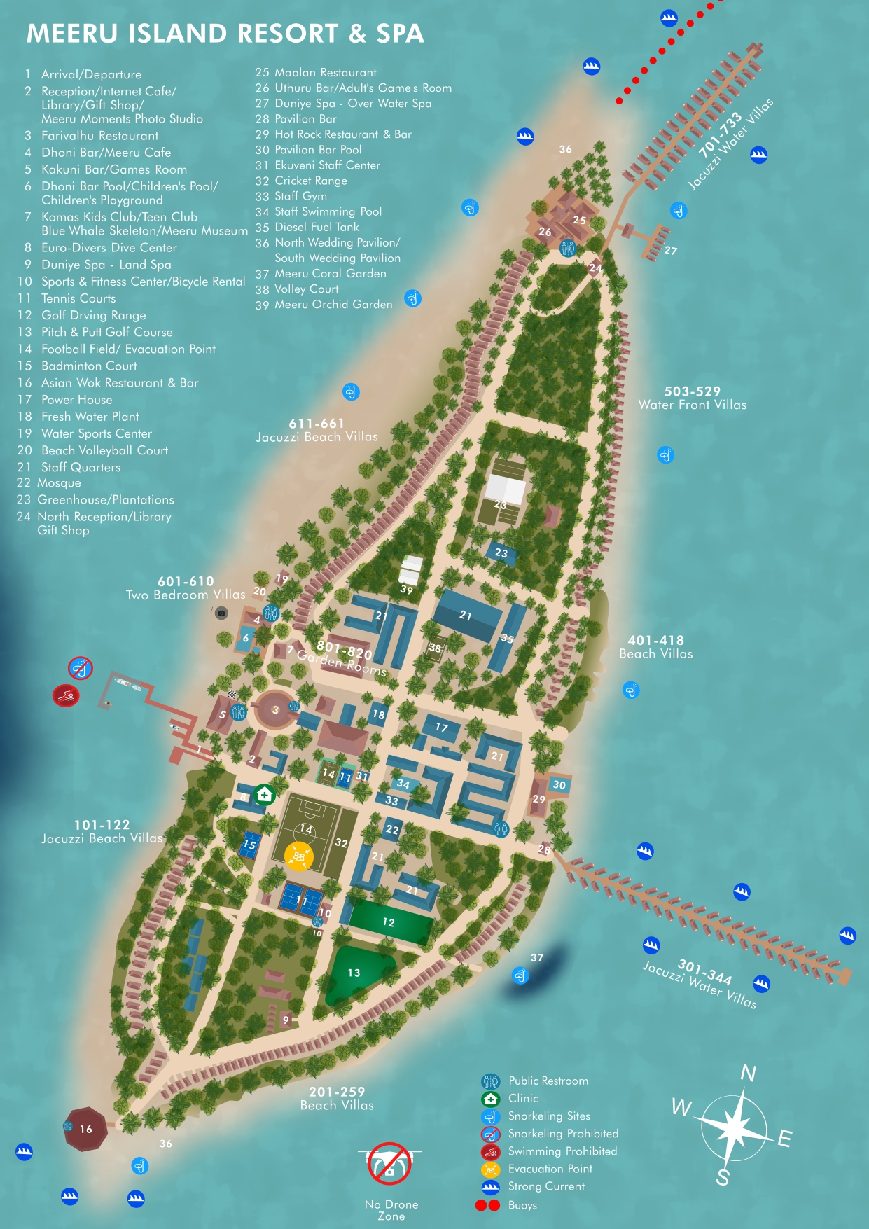 Meeru island resort spa 4 карта отеля